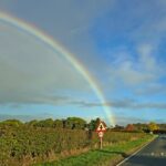 Regenboog op weg naar York